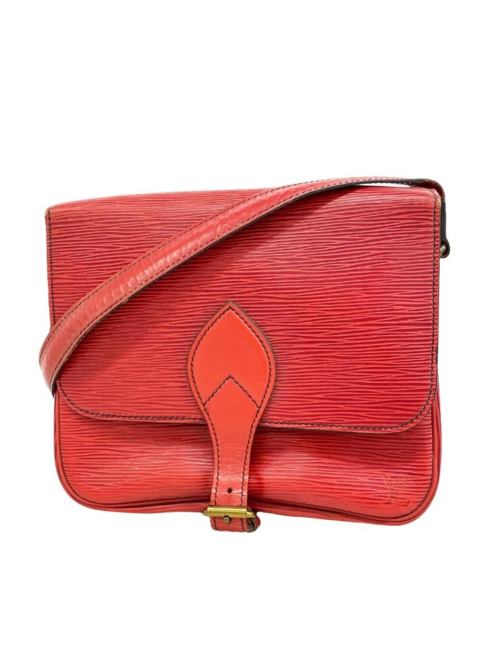 Louis Vuitton Shoulder Bag Epi Cartouchiere Castilian Red